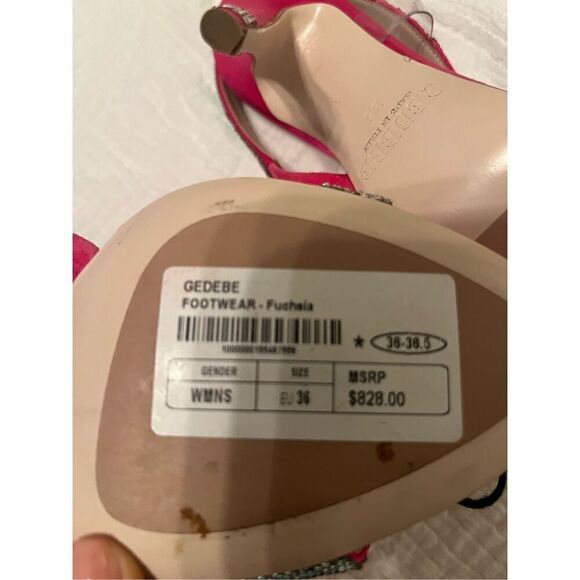 Gedebe Fuschia and Blue Rhinestone Stilettos Heels NEW NWT - Picture 7 of 7